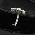 Piercing de nombril en diamant avec pierres cz transparentes, hypoallergénique et sexy