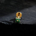 Green nose stud with 4 stones green a diamond cz stone Christmas jewelry