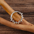 Nose ring with chains and spikes punk septum ring daith ring titanium 16G