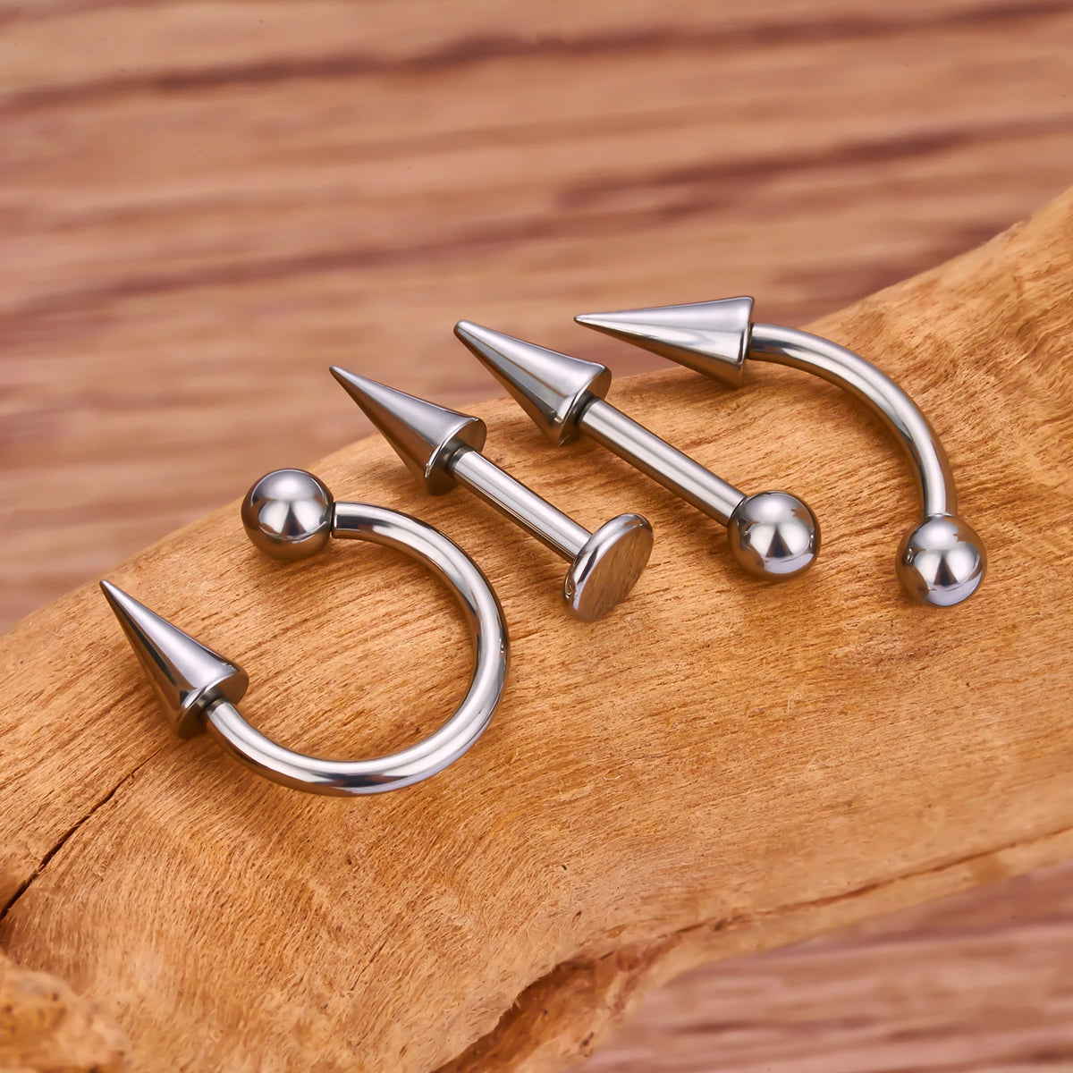 Engelsfangpiercing mit langem Dorn und Kugel, Angel Bites Fangs 16G