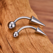 Angel Fangs piercing with a long spike and a ball angel bites fangs 16G