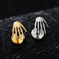 Skelet hånd ørestik i sølv Halloween ørepiercing Halloween ørering titanium ørestik 16G