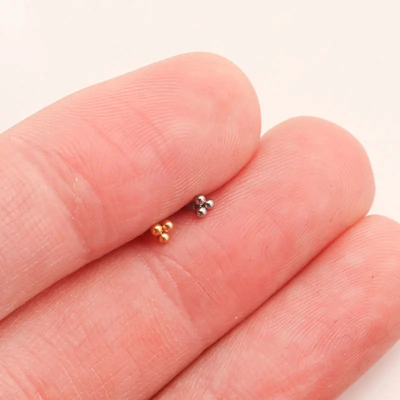 Tiny monroe piercing joyería con 3 puntos pequeño marilyn monroe piercing titanio labret stud plata oro negro