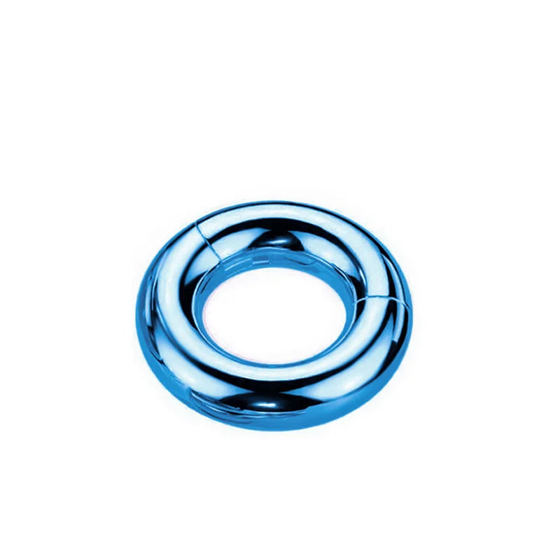 Large gauge piercing hoop in blue purple brown silver thick septum pie ...