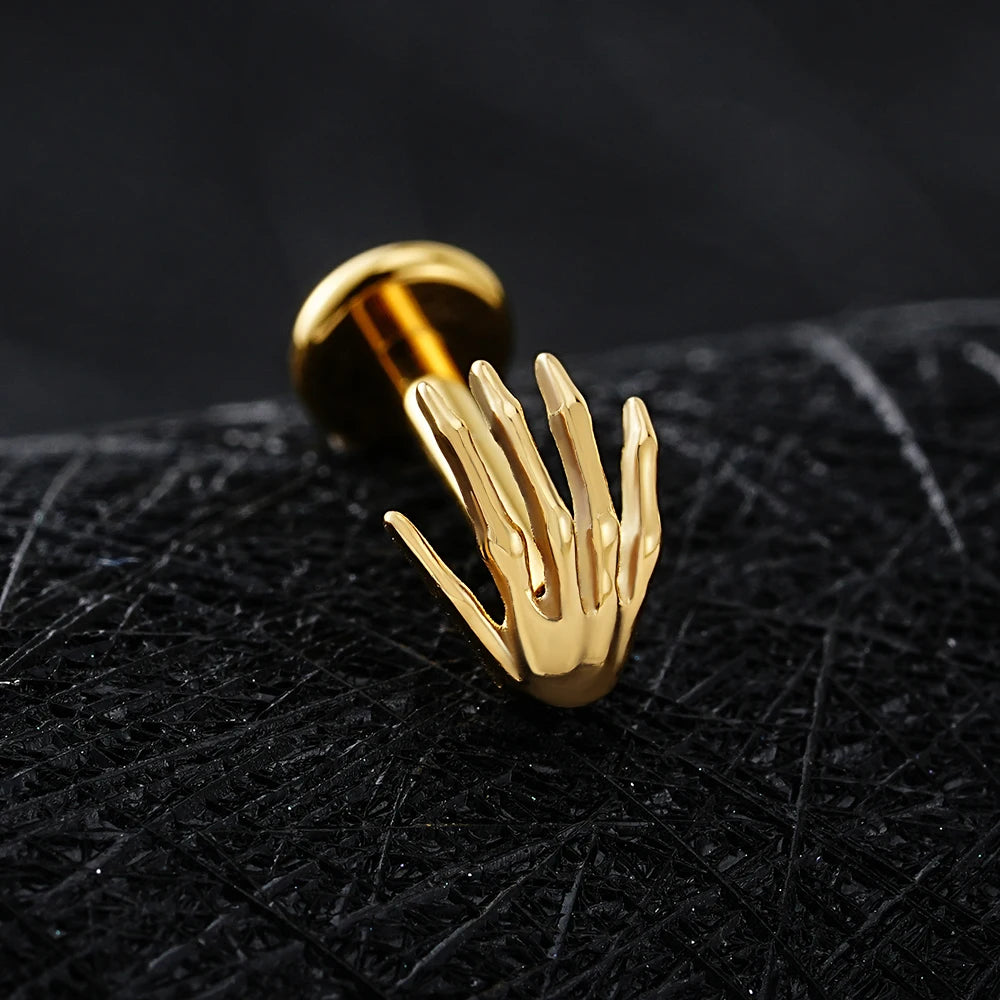 Orecchini Skull Hip Hop Argento Nero Oro JewelryWe Orecchini Da Uomo Con Mano Scheletro - Stile Gotico Punk In Argento, Oro O Nero | Regalo Halloween Orecchini Punk Rock Orecchini Skull Hip Hop Argento Nero Oro JewelryWe Orecchini Da Uomo Con Mano Scheletro - Stile Gotico Punk In Argento, Oro O Nero | Regalo Halloween Orecchini Punk Rock