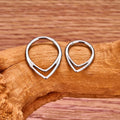 V-formet septumring dobbel lag titan dråpeformet piercingring 16G