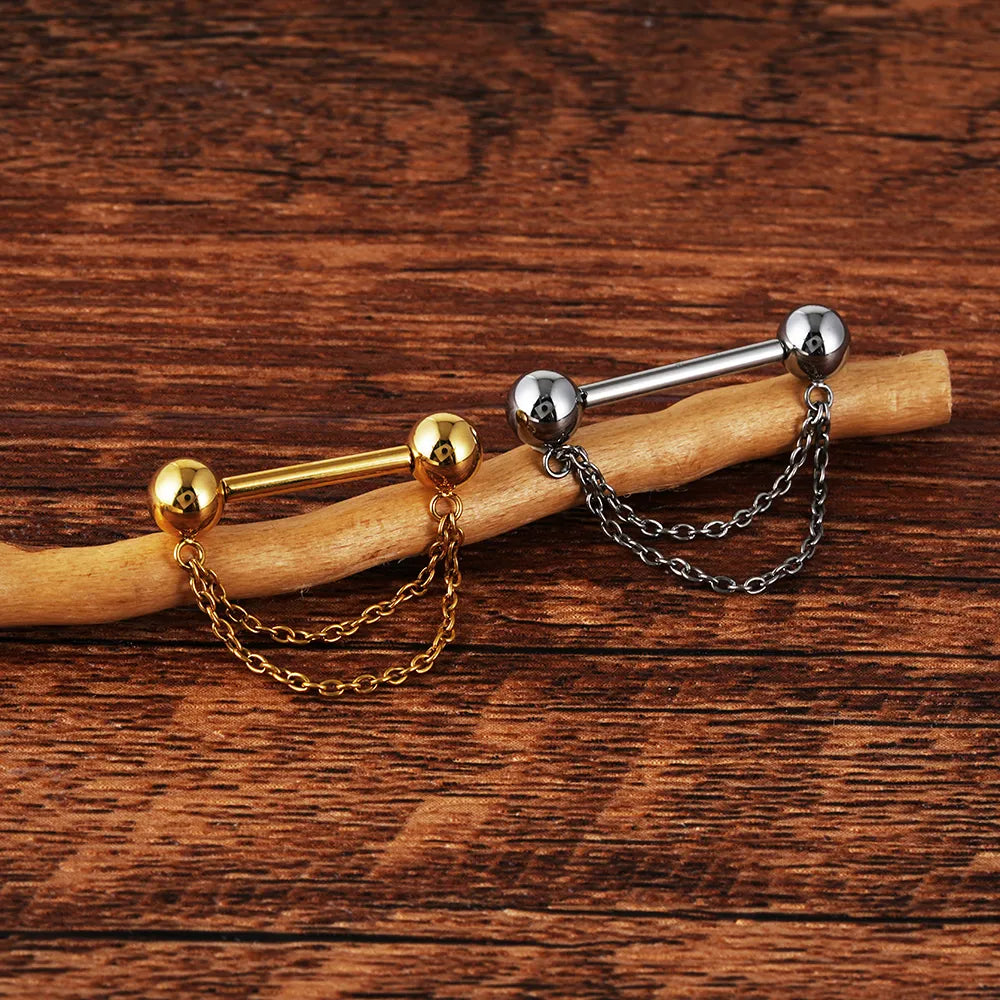 Splendida Barra Per Capezzolo Con Farfalle Ai Lati - Foto 6