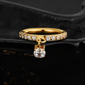Dangle helix piercing med klar rund cz-charme