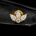 Brinco de flor de lótus com pedras cz transparentes, vermelhas, roxas e verdes brinco de lótus com diamante