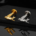 Swallow stud earring in gold and silver labret stud piercing bird earring