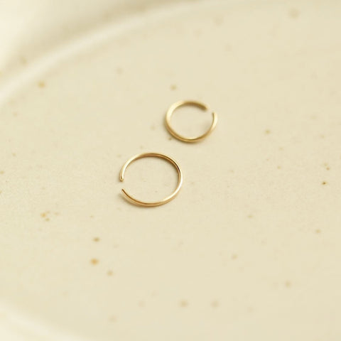 14K gold nose ring simple and minimalist Rosery Poetry