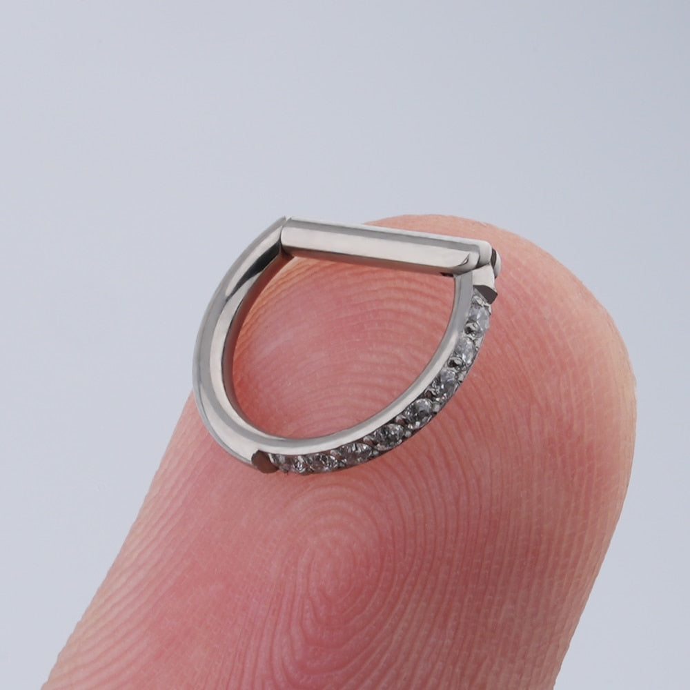 Septum clicker ring titanium 16 gauge Rosery Poetry