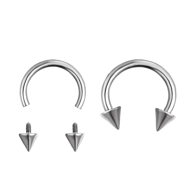 Half hoop nose ring with arrows F136 titanium 16 gauge 8 mm Rosery Poetry