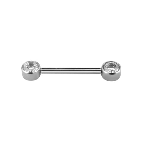 Internally threaded titanium nipple ring 14 gauge